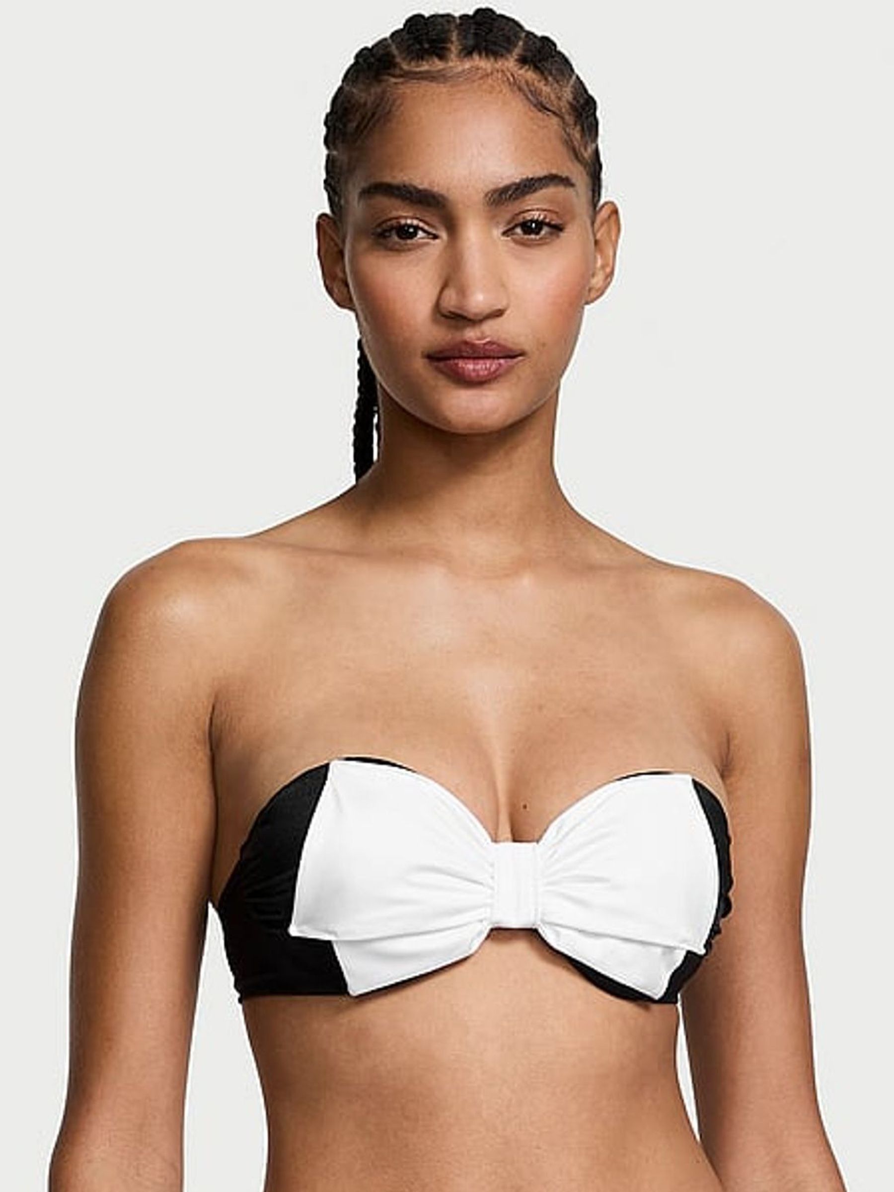 Black Strapless Bow Bikini Top (AC3317) | €56