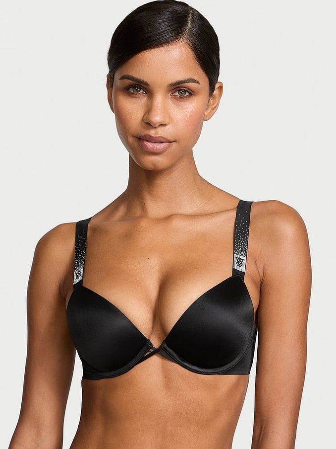 Black Push Up Scattered Shine Strap Bra (AC3320) | €68