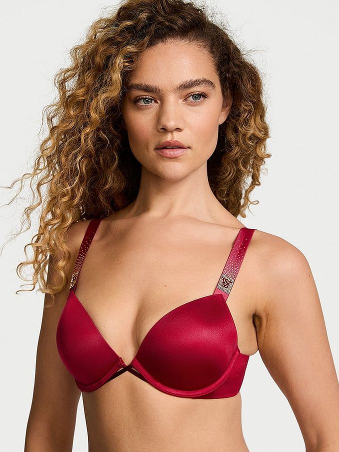Red Lacquer Push Up Scattered Shine Strap Bra (AC3331) | €68