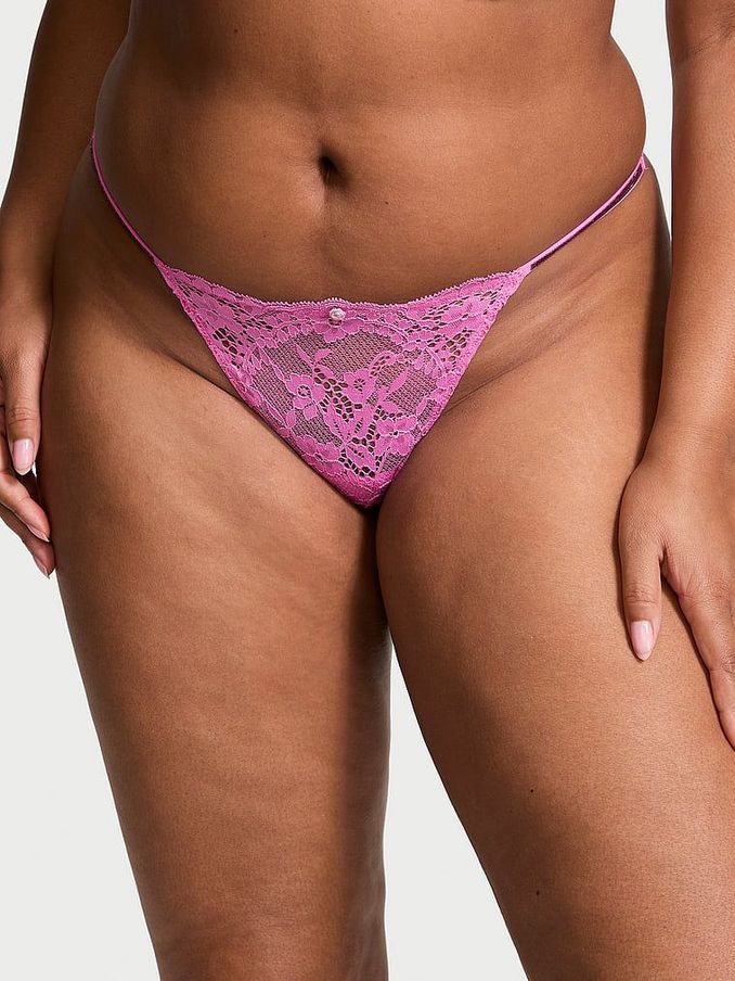 New Peony Pink G String Twinkle Strap Knickers (AC3486) | €22.50