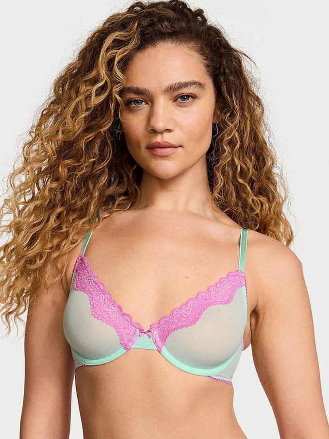 Waterfall Green Unlined Demi Bra (AC3524) | €27