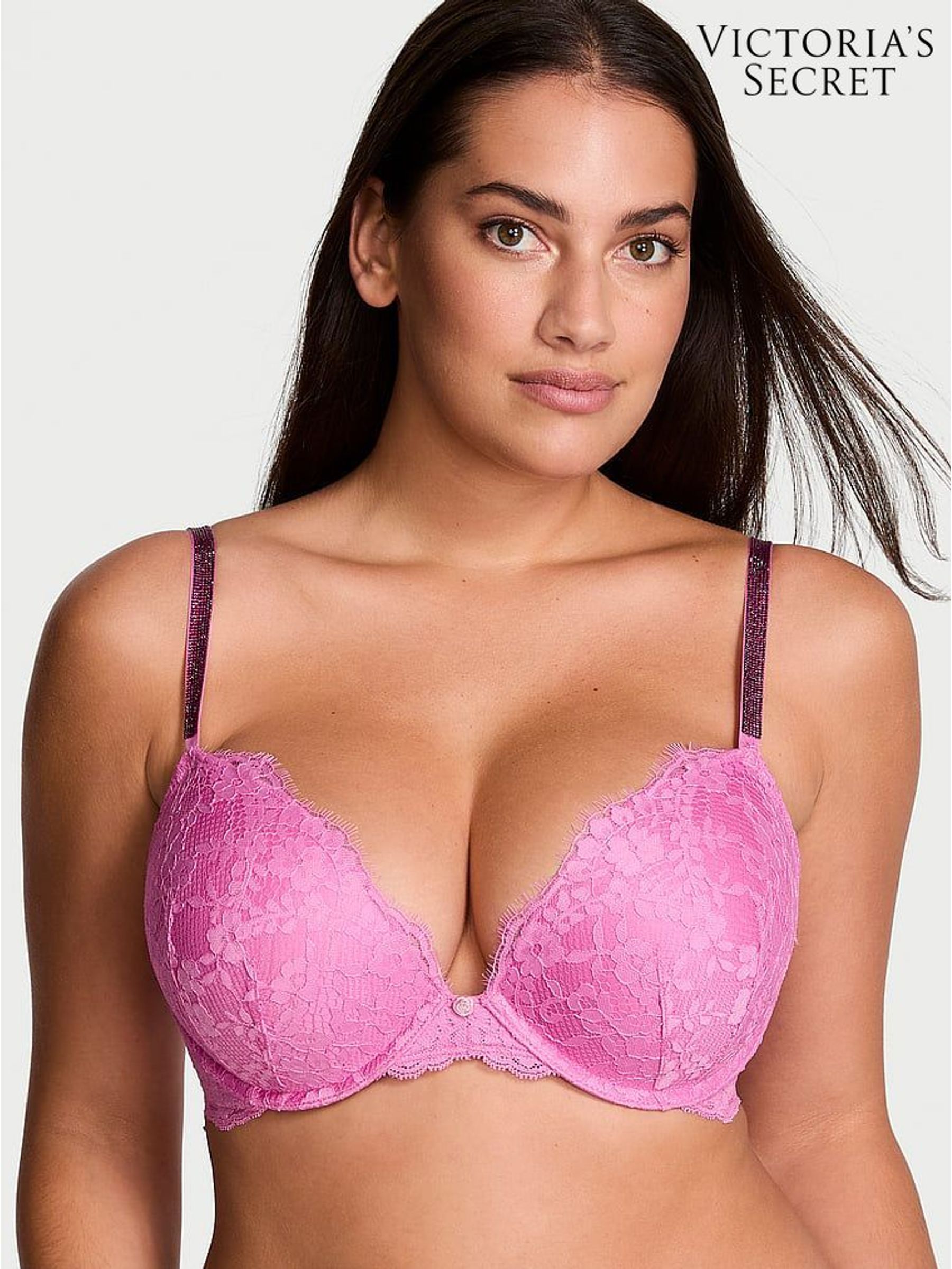 New Peony Pink Push Up Twinkle Strap Bra (AC3533) | €68