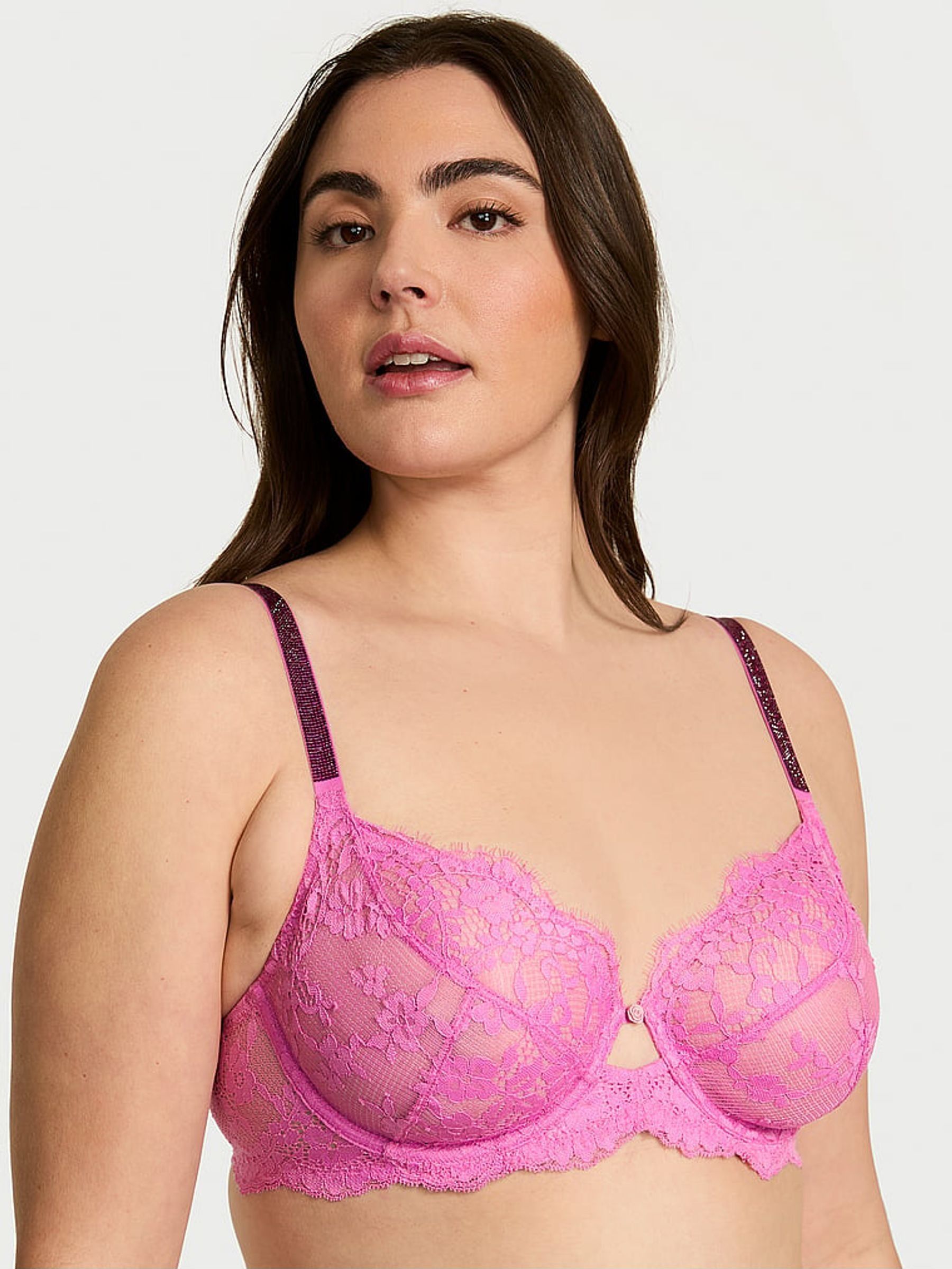 New Peony Pink Full Cup Support Twinkle Strap Bra (AC3536) | €68