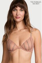Almond Beige Nude Sheer Shine Low Cut Demi Bra (AC3553) | €68