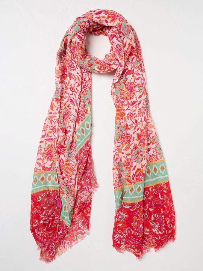 Pink Utopia Printed Lightweight Scarf (AC3582) | $38