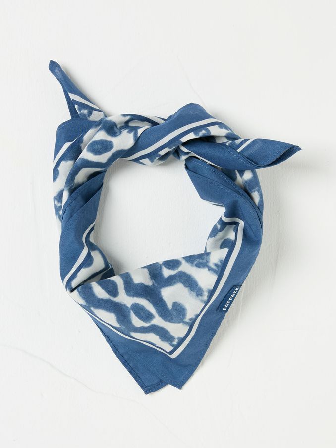 Blue 100% Cotton Wonderment Square Scarf (AC4538) | €15.50