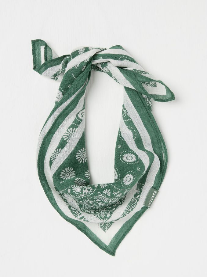 Green Bandana Printed Square Scarf (AC4540) | €15.50