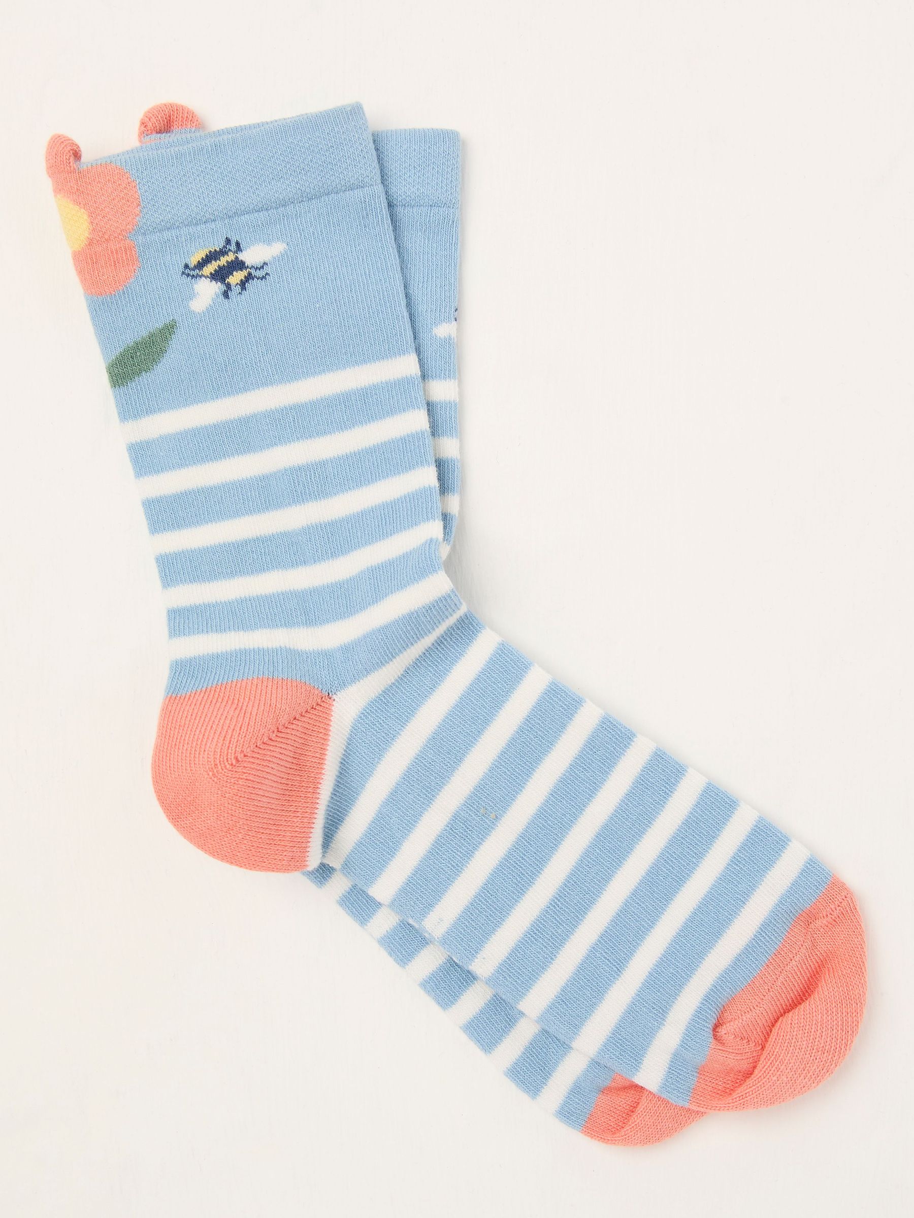 Blue Floral Bee Socks (AC5380) | €9.50