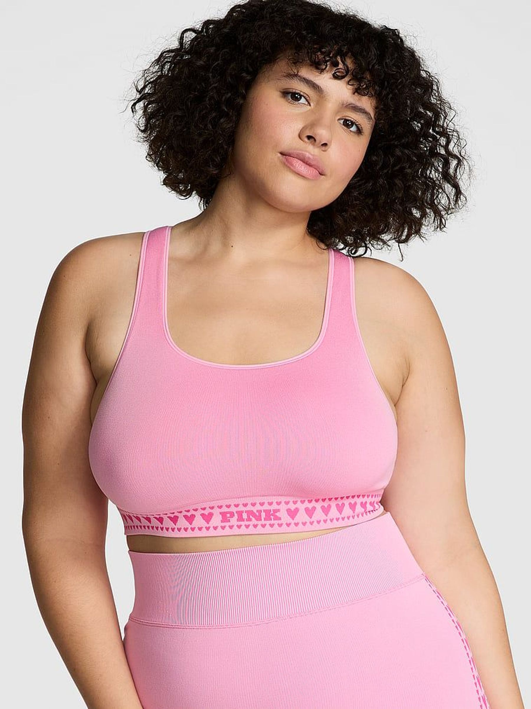 Dusk Pink Seamless Longline Bra (AC5691) | €29