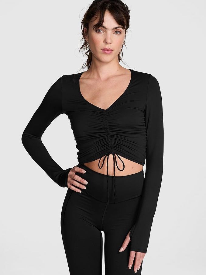 Black Relay Cinched Long Sleeve T-Shirt (AC5693) | €40