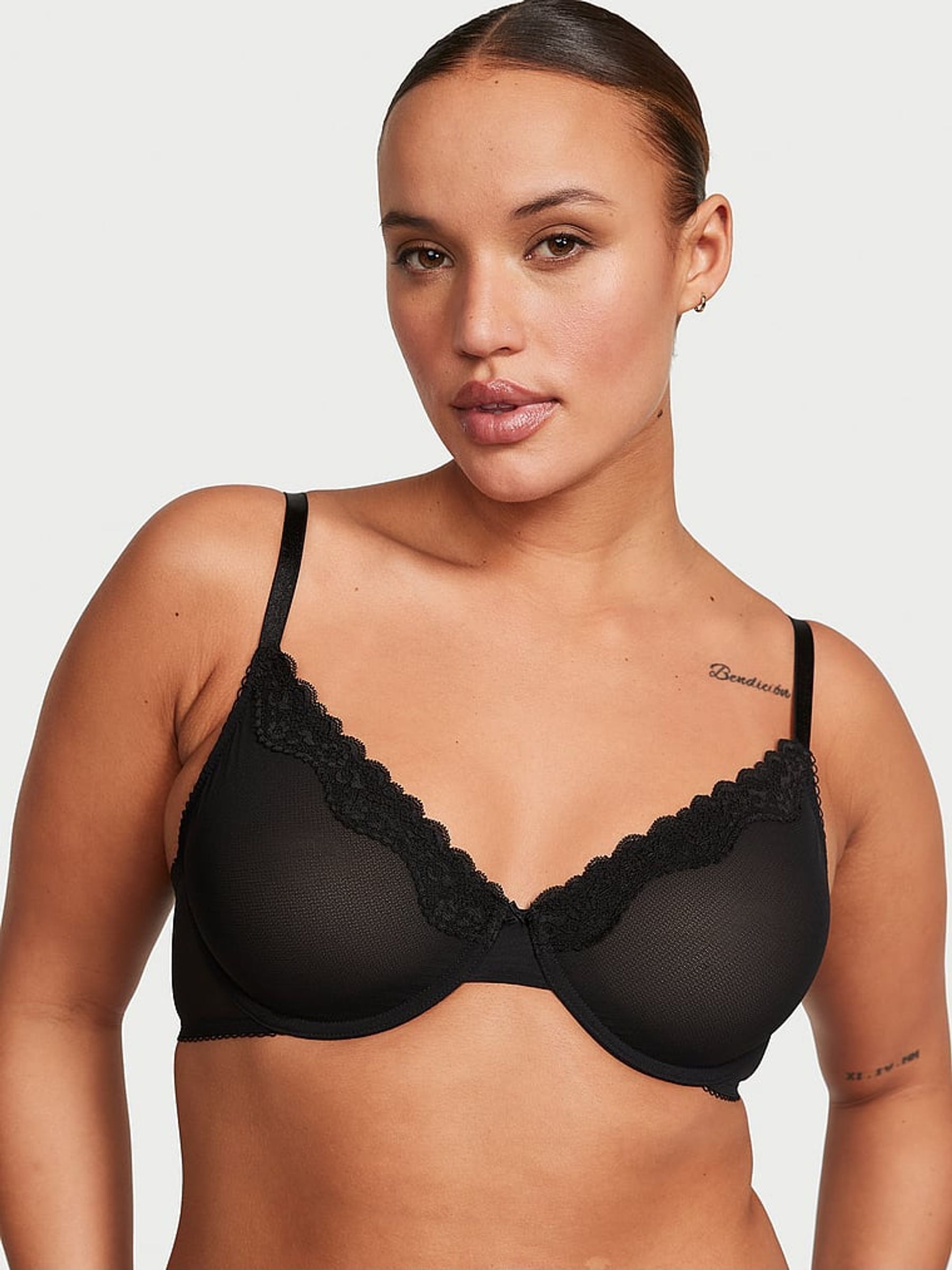 Black Unlined Demi Bra (AC6297) | €27