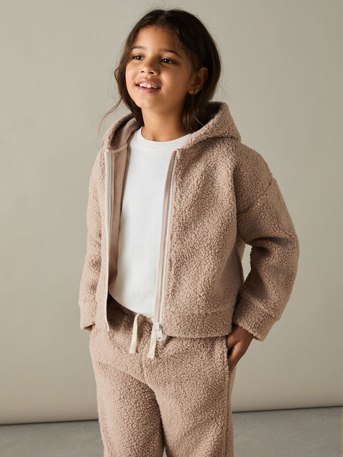 9-13 yrs Fleece Hoodie and Joggers Set in Mink (AC6828) | €95