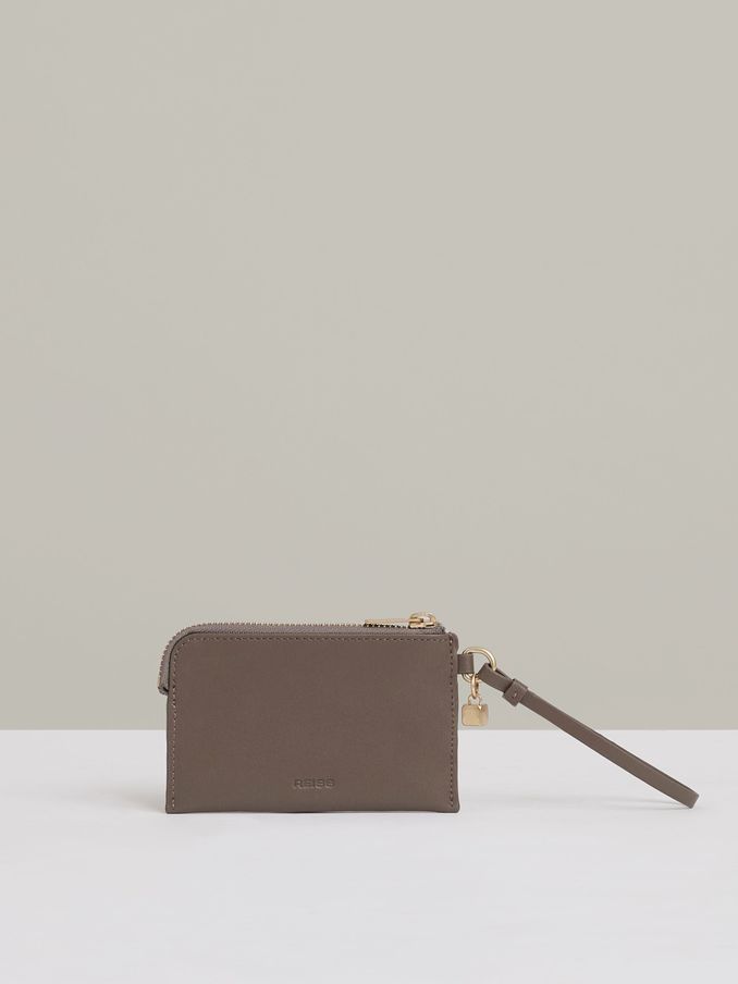 Münzgeldbörse aus Leder in Taupe (AC6829) | 55 €