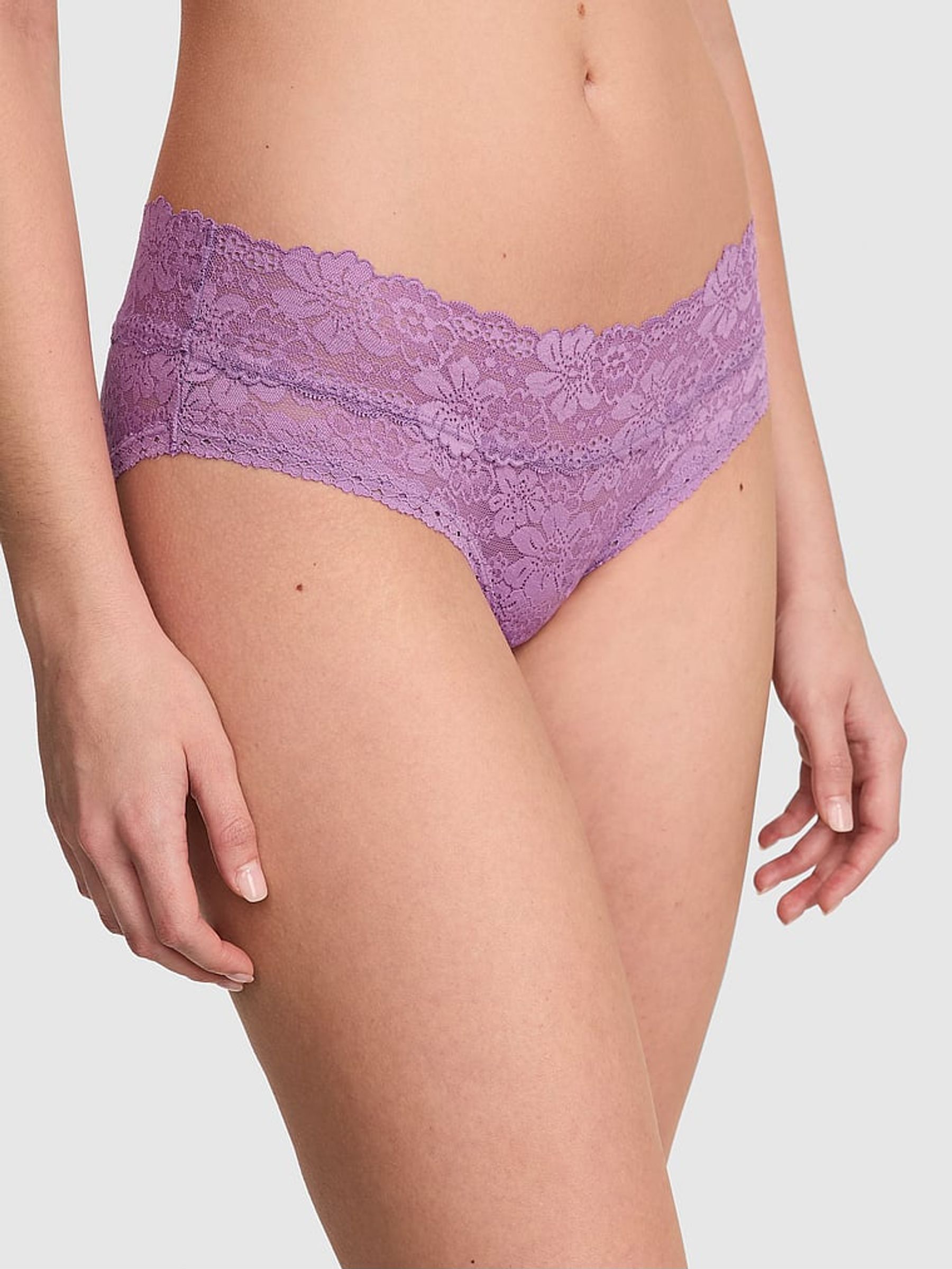 Grape Taffy Purple Hipster Floral Lace Knickers (AC7500) | €10.50