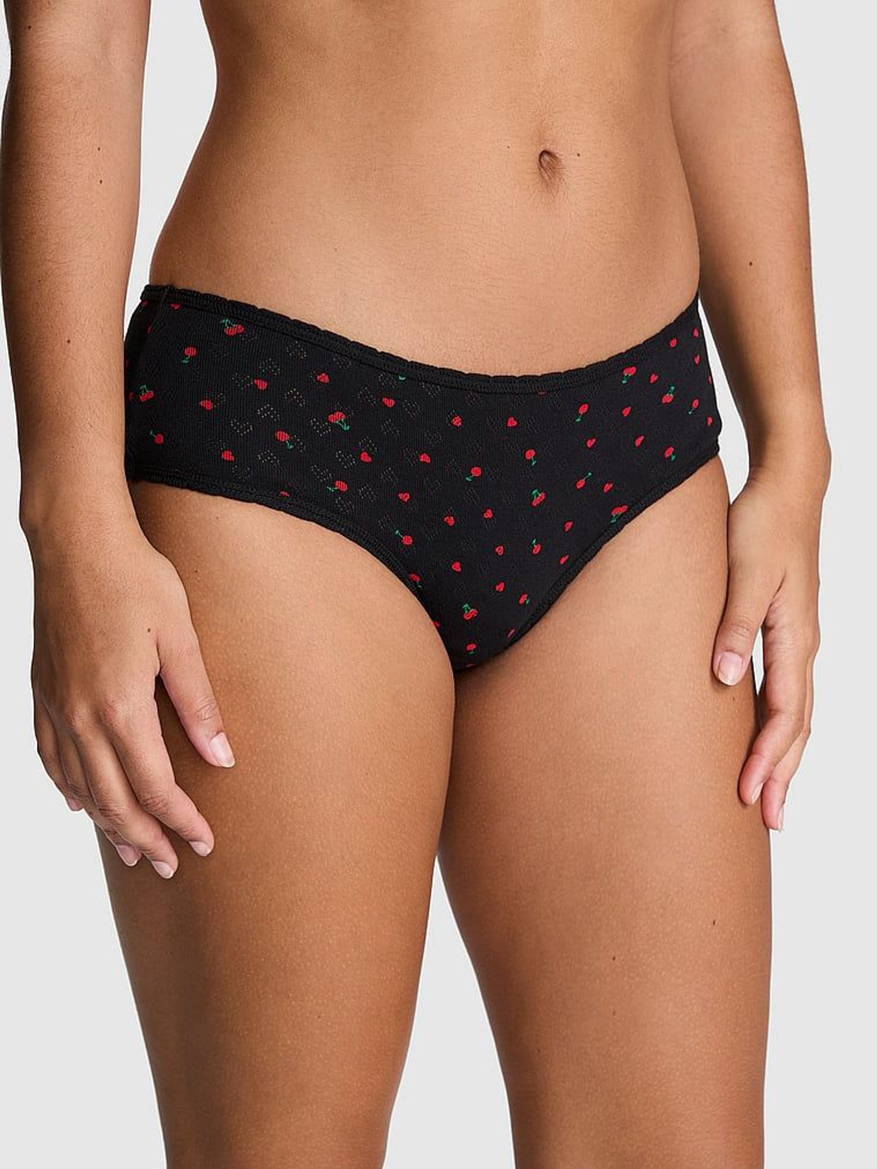 Black Cherry Cheeky Cotton Knickers (AC7509) | €4