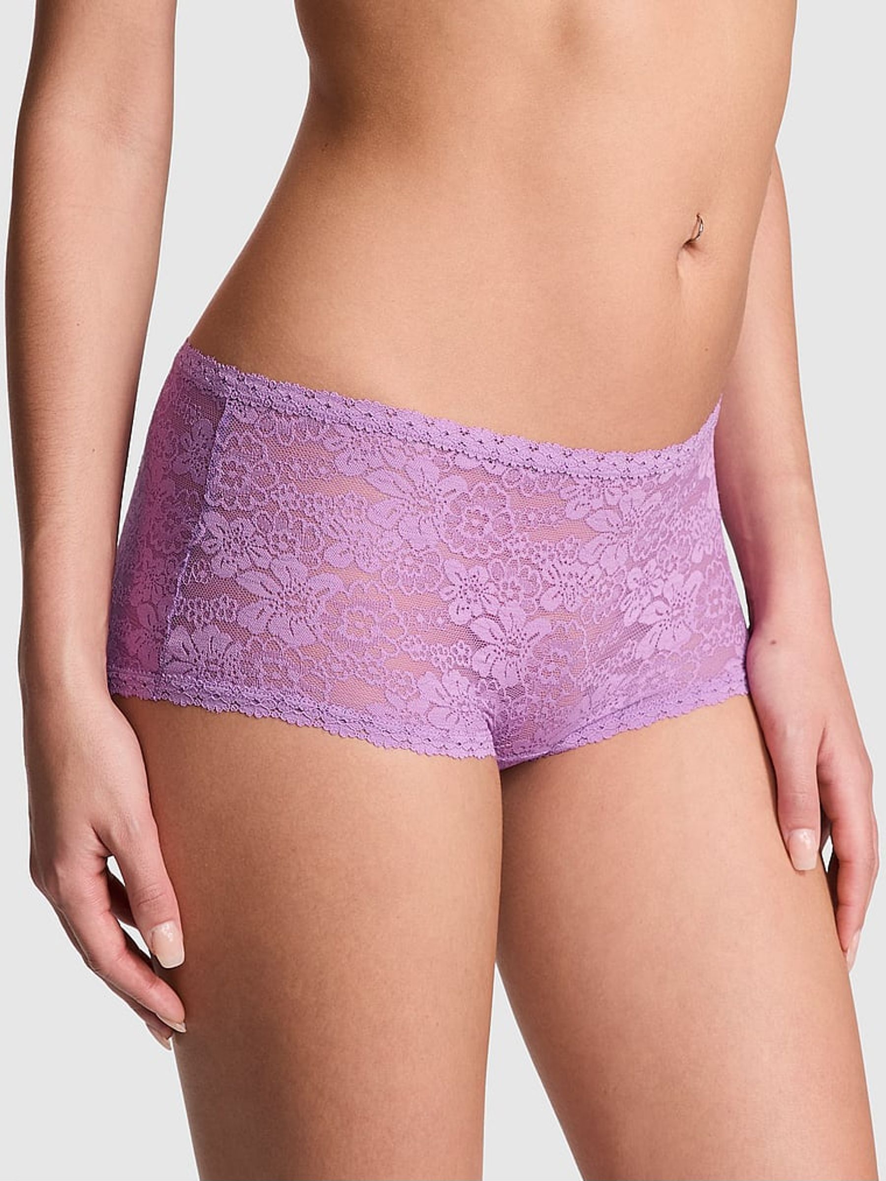 Grape Taffy Purple Short Floral Lace Knickers (AC7520) | €10.50