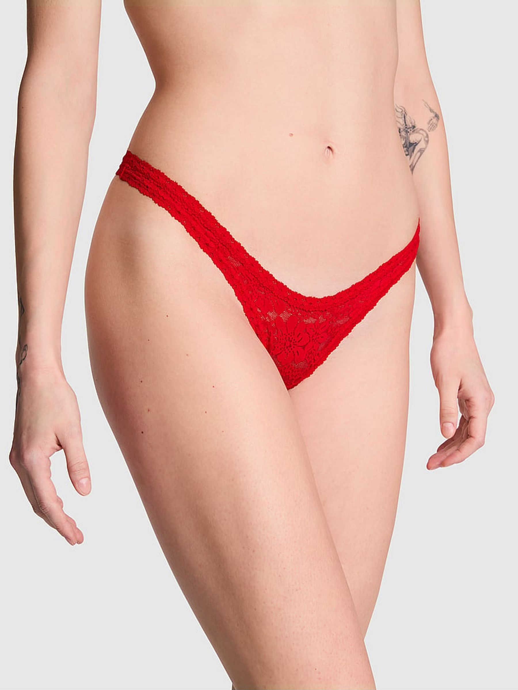 Red Pepper Mini Scoop Thong Floral Lace Knickers (AC7545) | €10.50