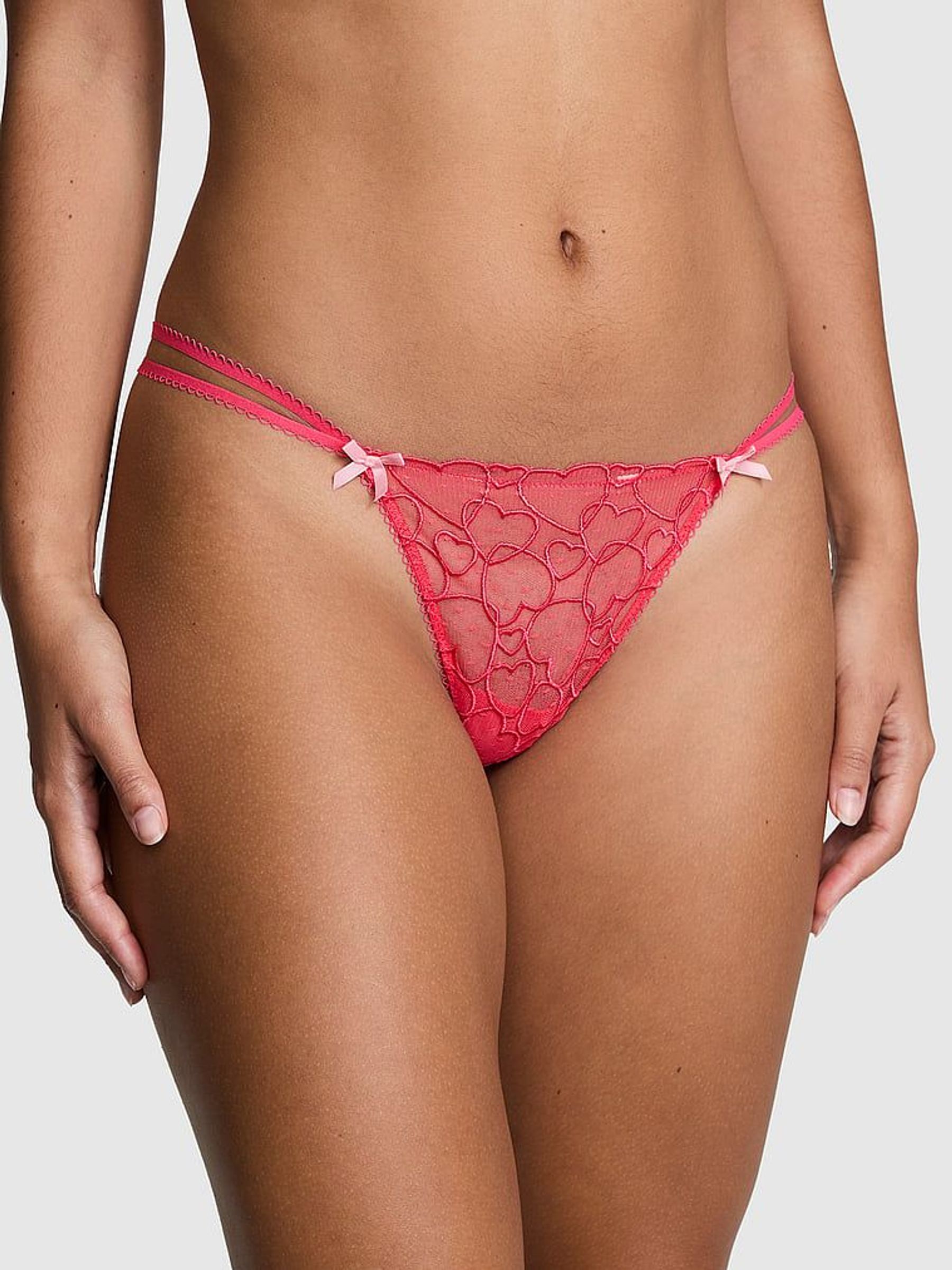 Double Bubble Pink G String Lace Knickers (AC7557) | €10.50