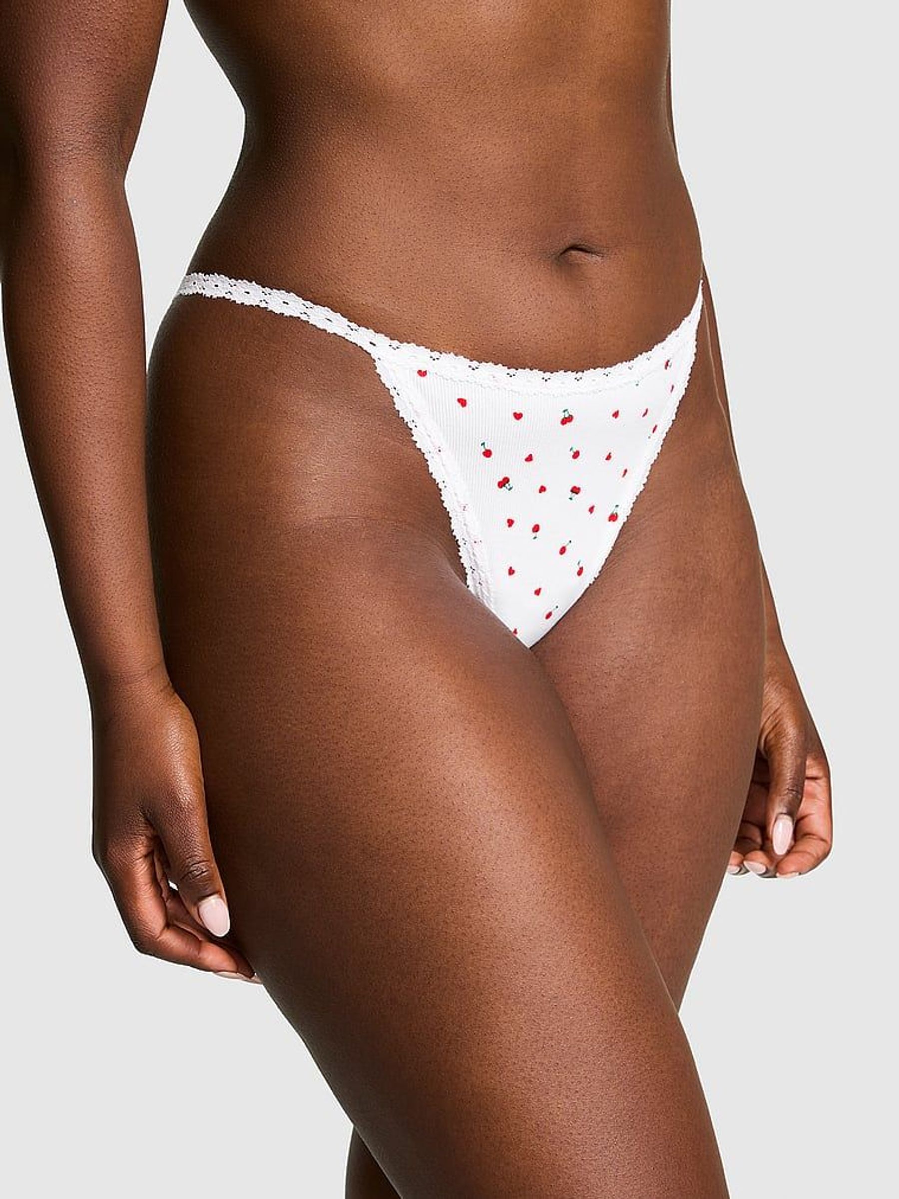 White Cherry G String Cotton Knickers (AC8999) | €10.50