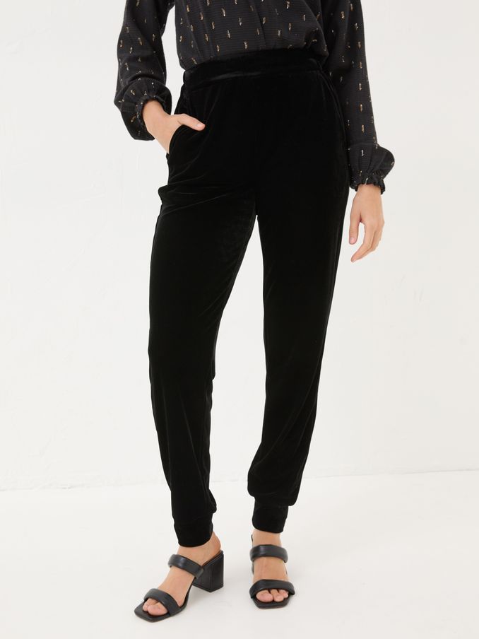 Black Dark Skies Velvet Joggers (AD0659) | €23