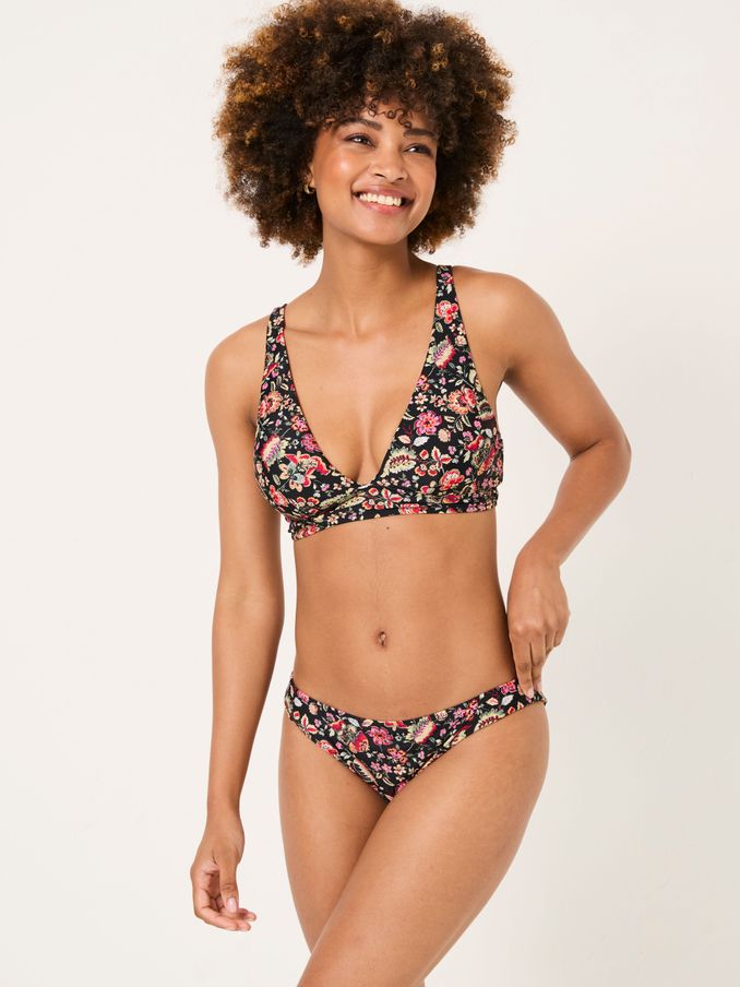 Black Historical Floral Bikini Bottoms (AD3780) | $38