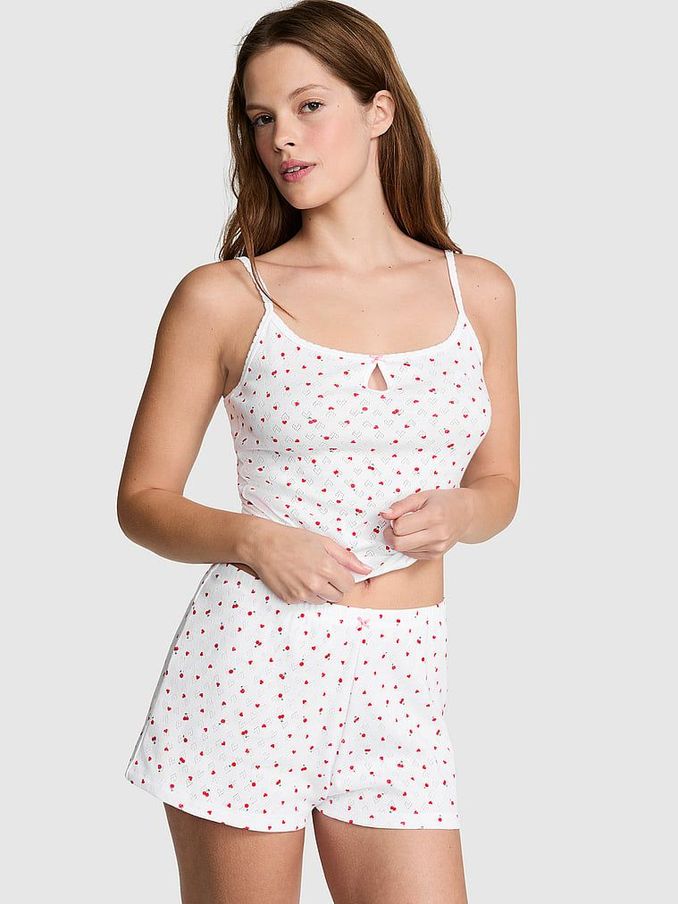 White Hearts Short Pyjama Bottoms (AD4208) | €22