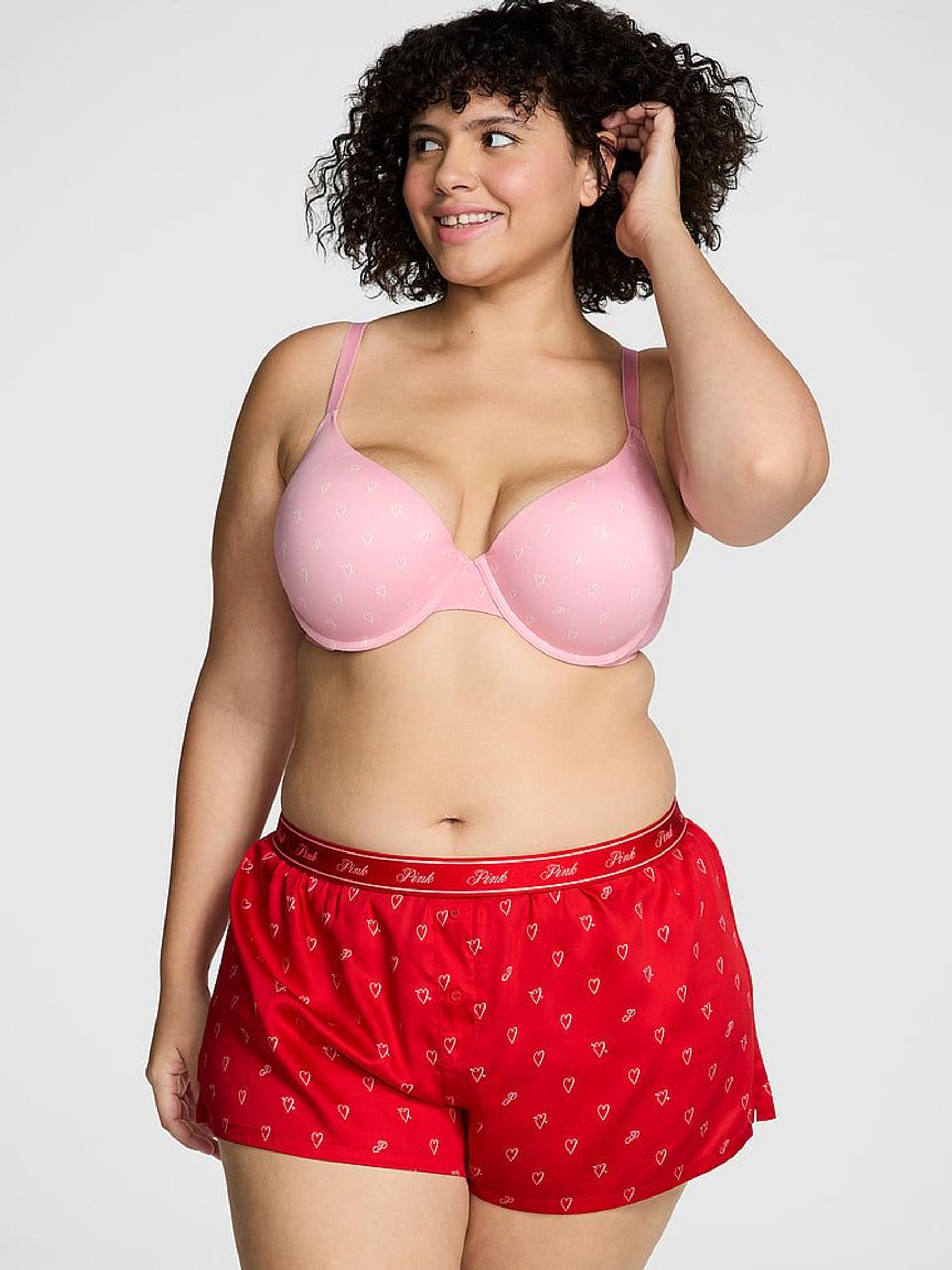 Vermillion Red Hearts Short Pyjama Bottoms (AD4212) | €29