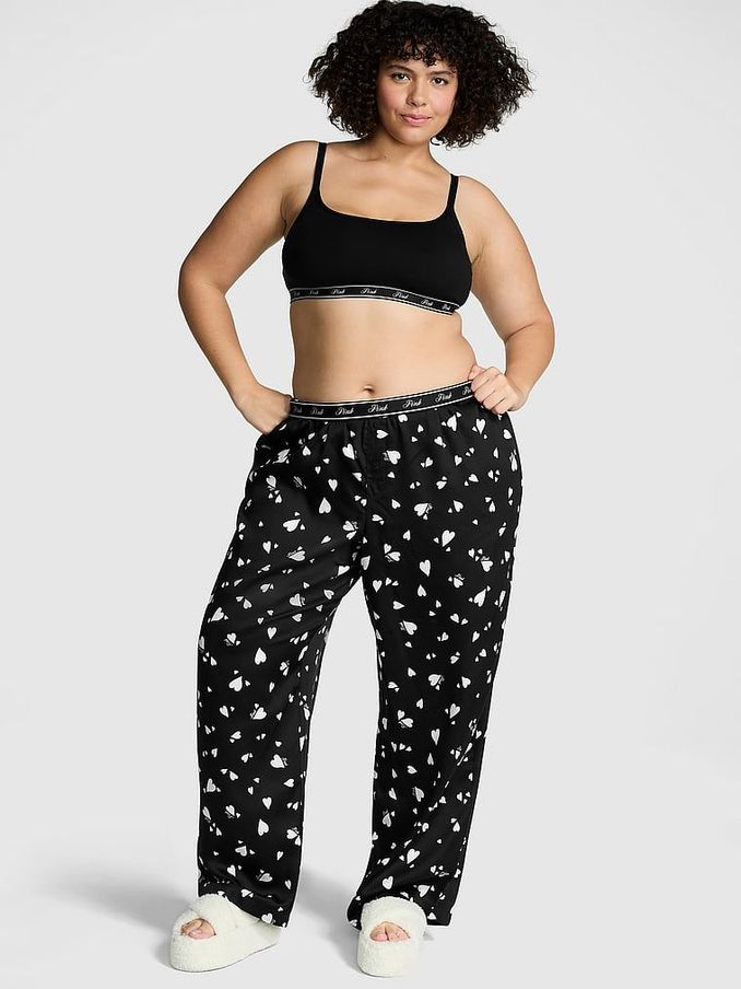 Black White Hearts TENCEL™ Pyjama Bottoms (AD4213) | €33