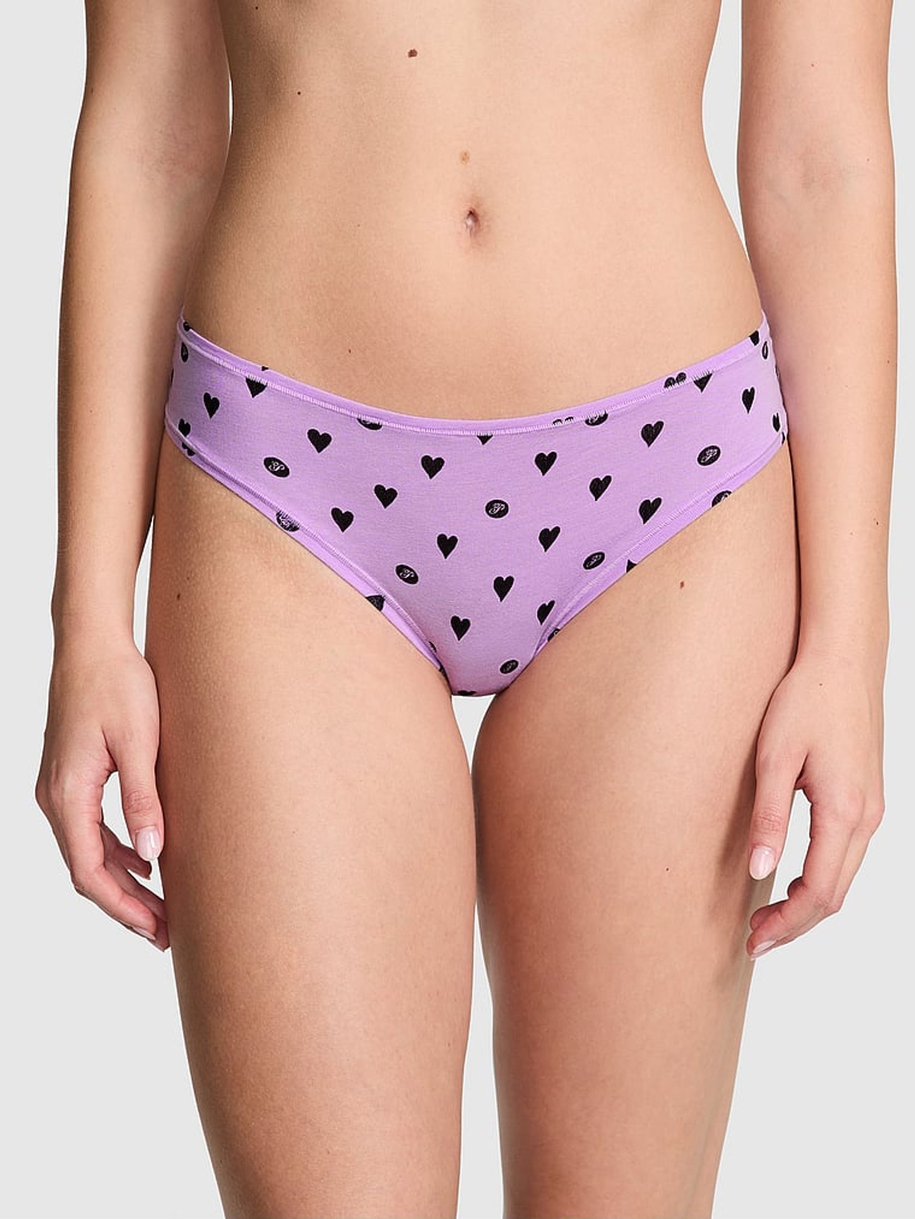 Purple Petal Heart Cheeky Cotton Knickers (AD4230) | €10.50