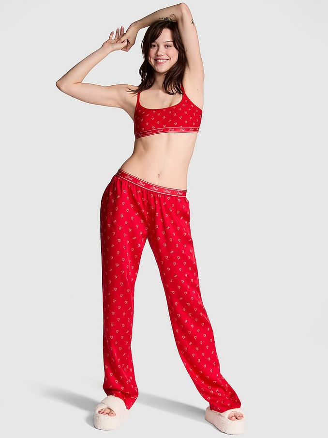 Vermillion Red Hearts TENCEL™ Pyjama Bottoms (AD4259) | €33