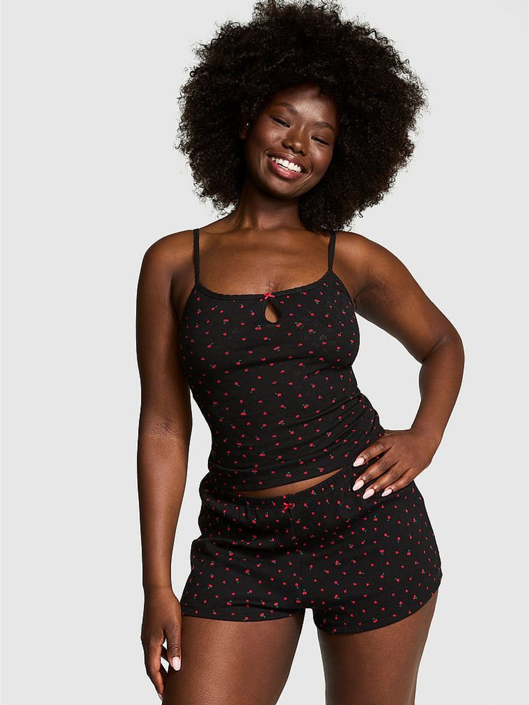 Black Heart Pyjama Cami Top (AD4263) | €29