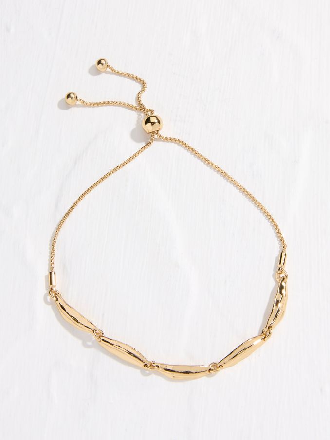 Gold Tone Hammered Oval Bracelet (AD4928) | €19