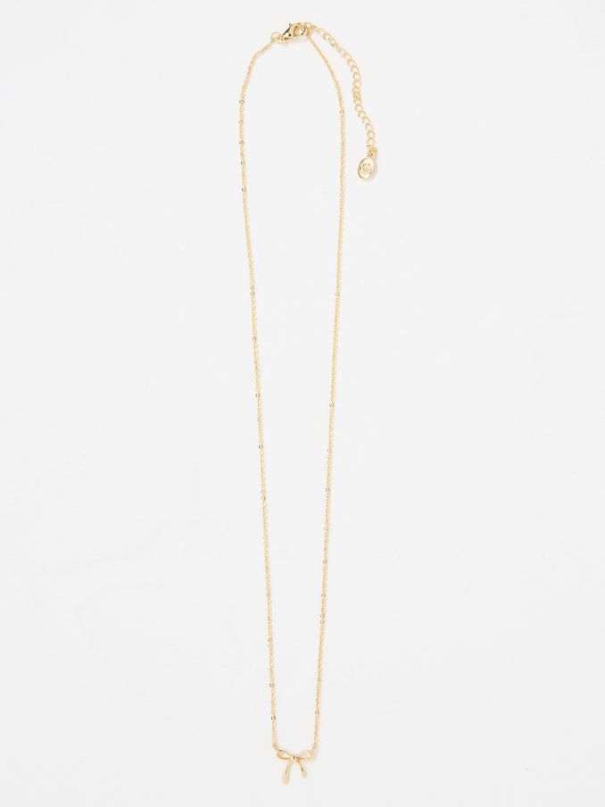 Gold Tone Bow Pendant Necklace (AD5272) | €19
