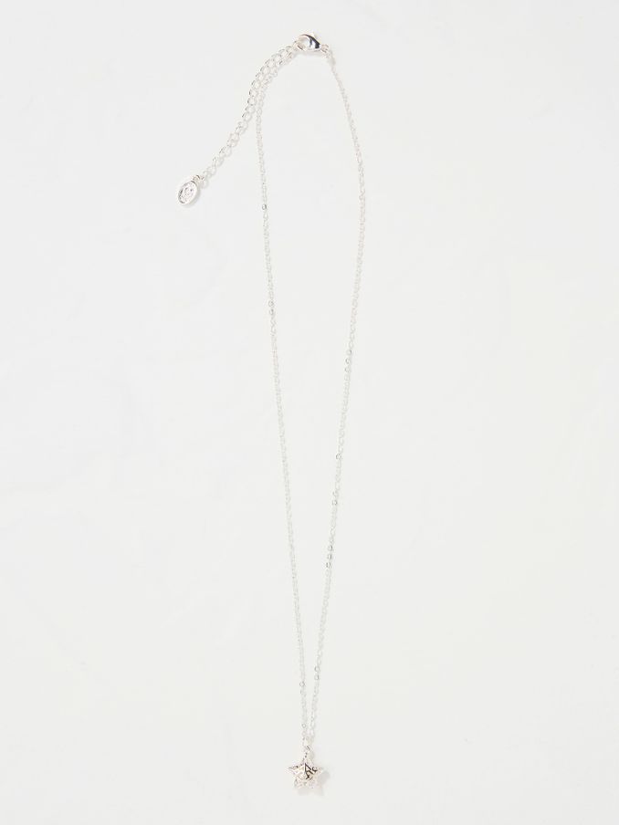 Silver Tone Filagree Star Pendant Necklace (AD5273) | €19