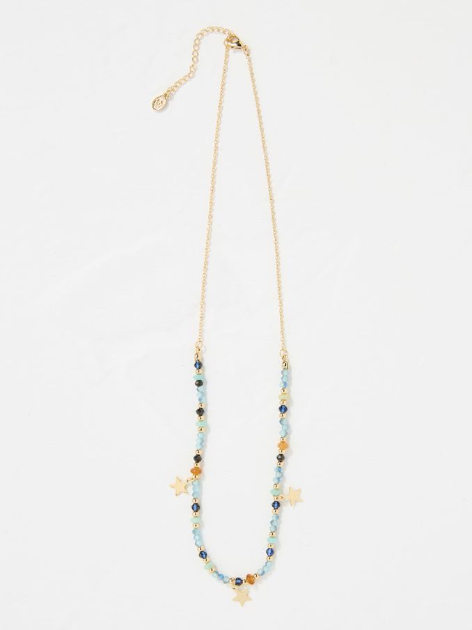 Blue Star Charm Beaded Necklace (AD5275) | €21.50