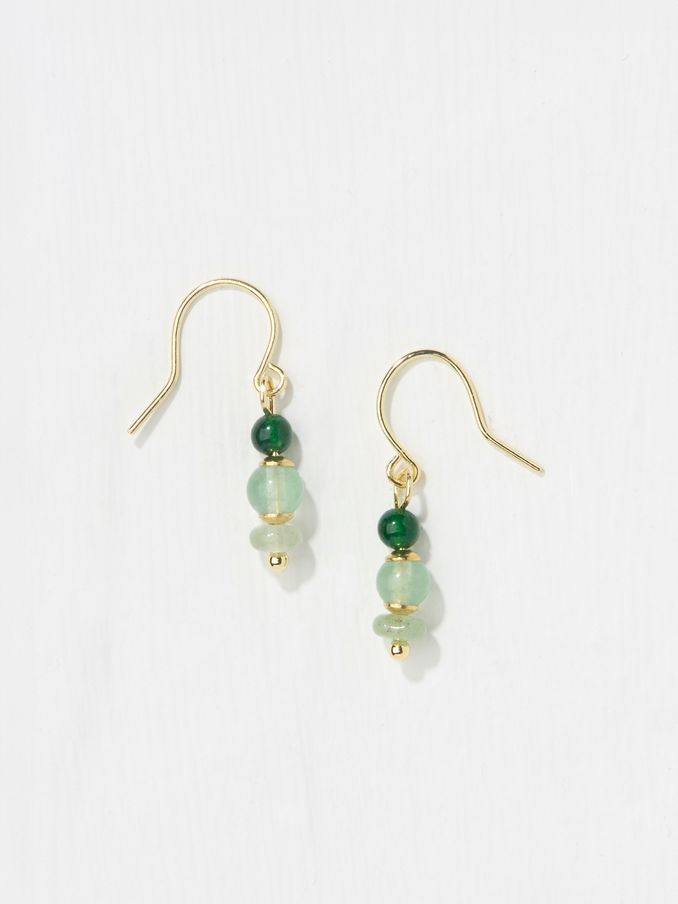 Green Triple Stone Drop Earrings (AD5301) | €16.50