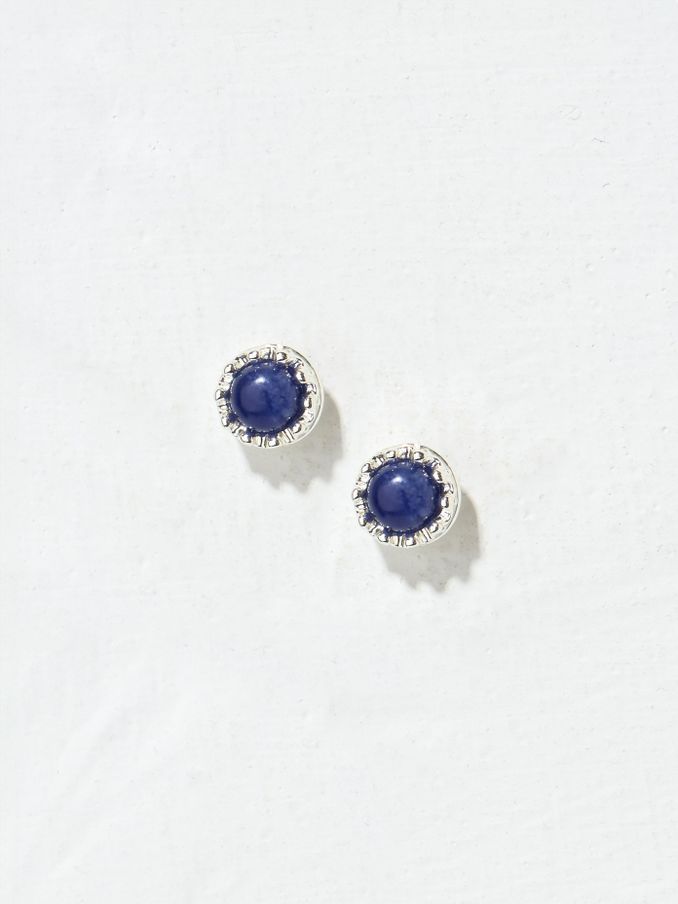 Navy Stone Stud Earrings (AD6853) | €11