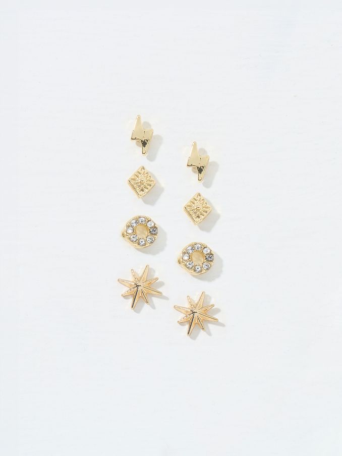 Gold Tone Star Studs 2 Pack (AD7343) | €21.50