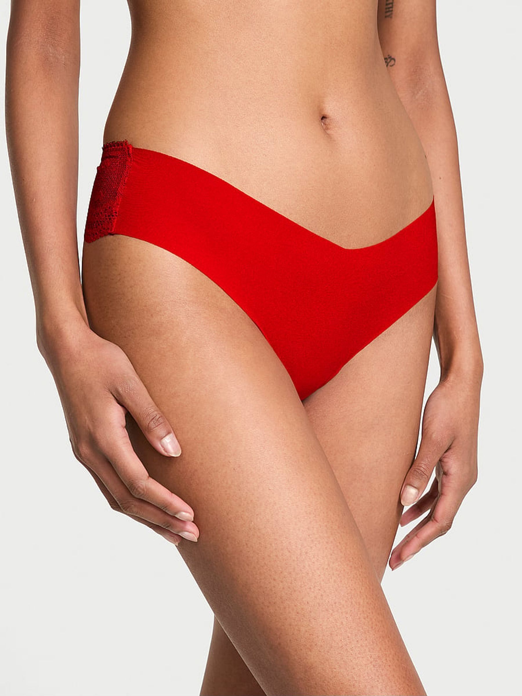 Lipstick Red Thong Heart Mesh Back Knickers (AD8634) | €10.50