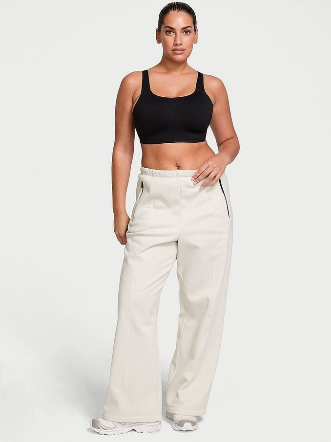 White Fleece Wide Leg Jogger (AD8655) | €56