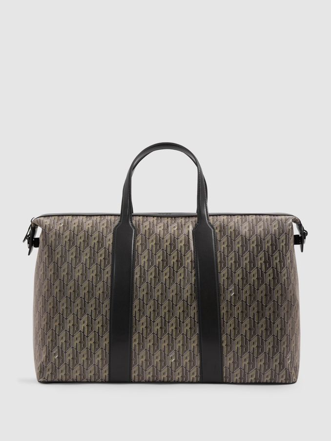 Monogram-Print Coated-Canvas Holdall in Grey Multi (AF7458) | €345