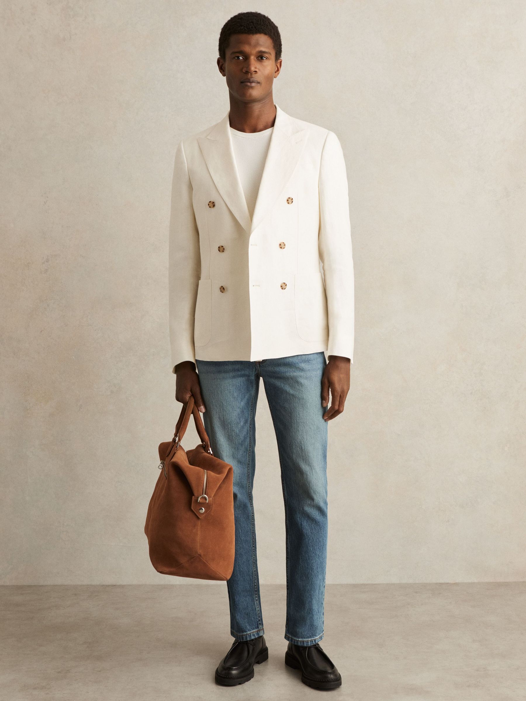 Cotton-Stretch Slim-Fit Jeans in Washed Indigo Green Cast (AG3771) | US$160