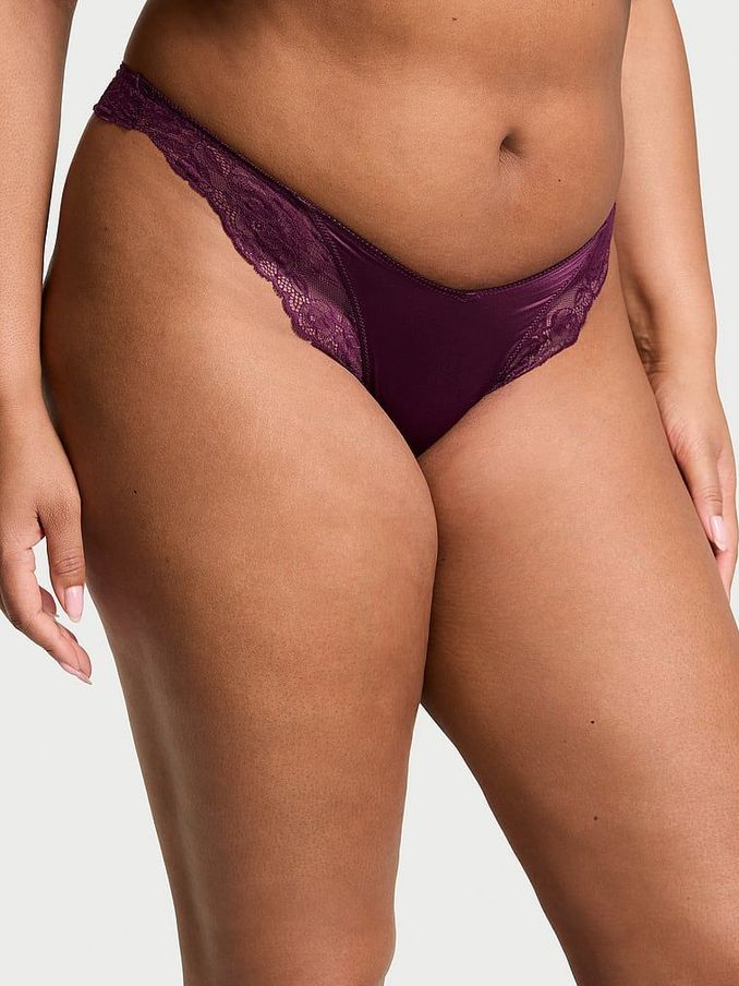 Kir Red Thong Rose Lace Trim Knickers (AG8757) | €15.50