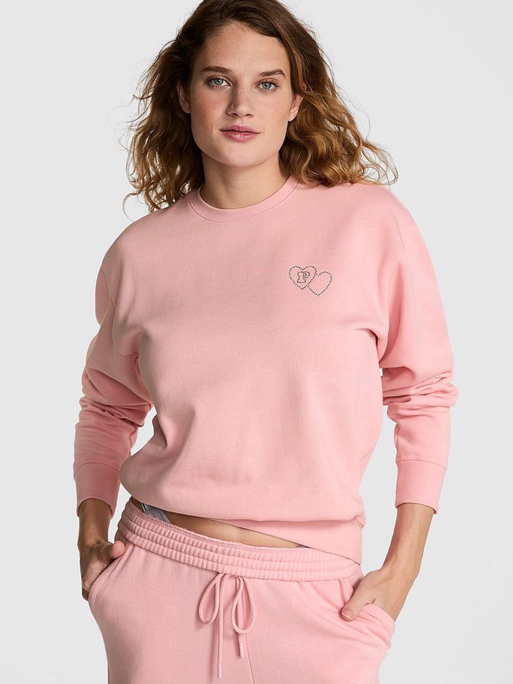Dusk Pink Shine Fleece Sweatshirt (AG8771) | €63