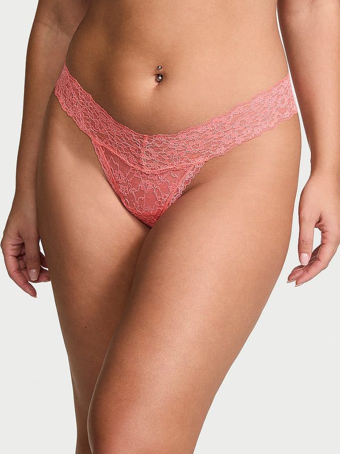 Coral Ribbon Orange Thong Knickers (AG8794) | €10.50