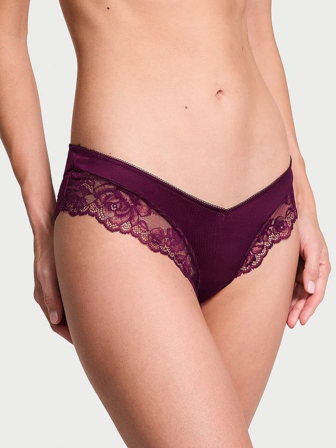 Kir Red Cheeky Rose Lace Trim Knickers (AG8812) | €15.50