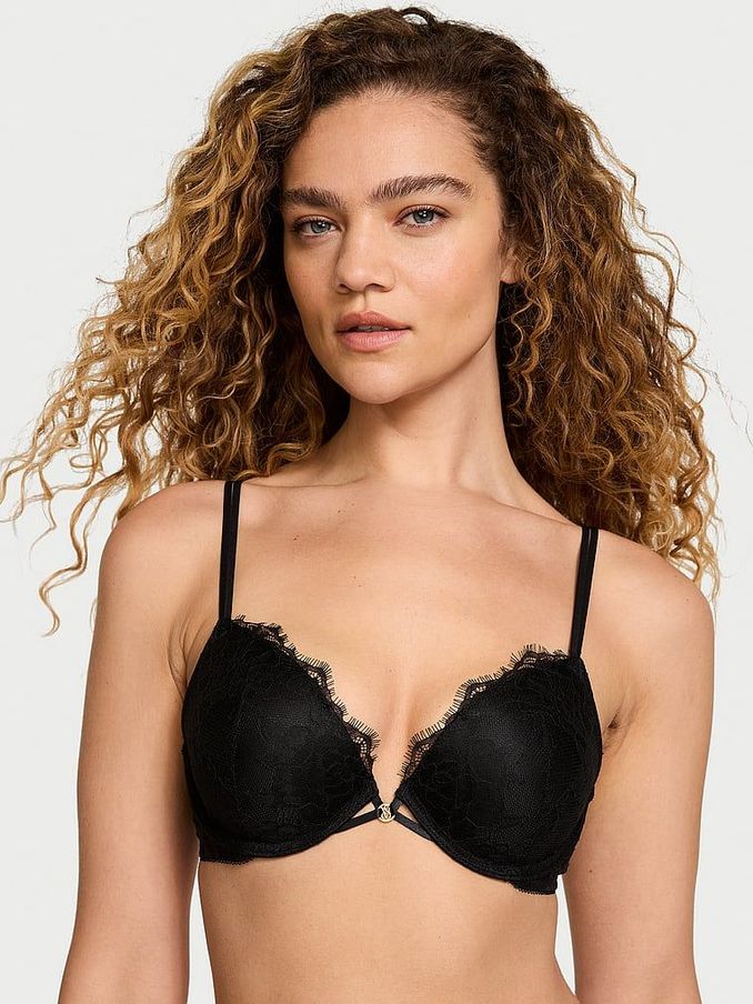 Black Push Up Rose Lace Bra (AG8903) | €56