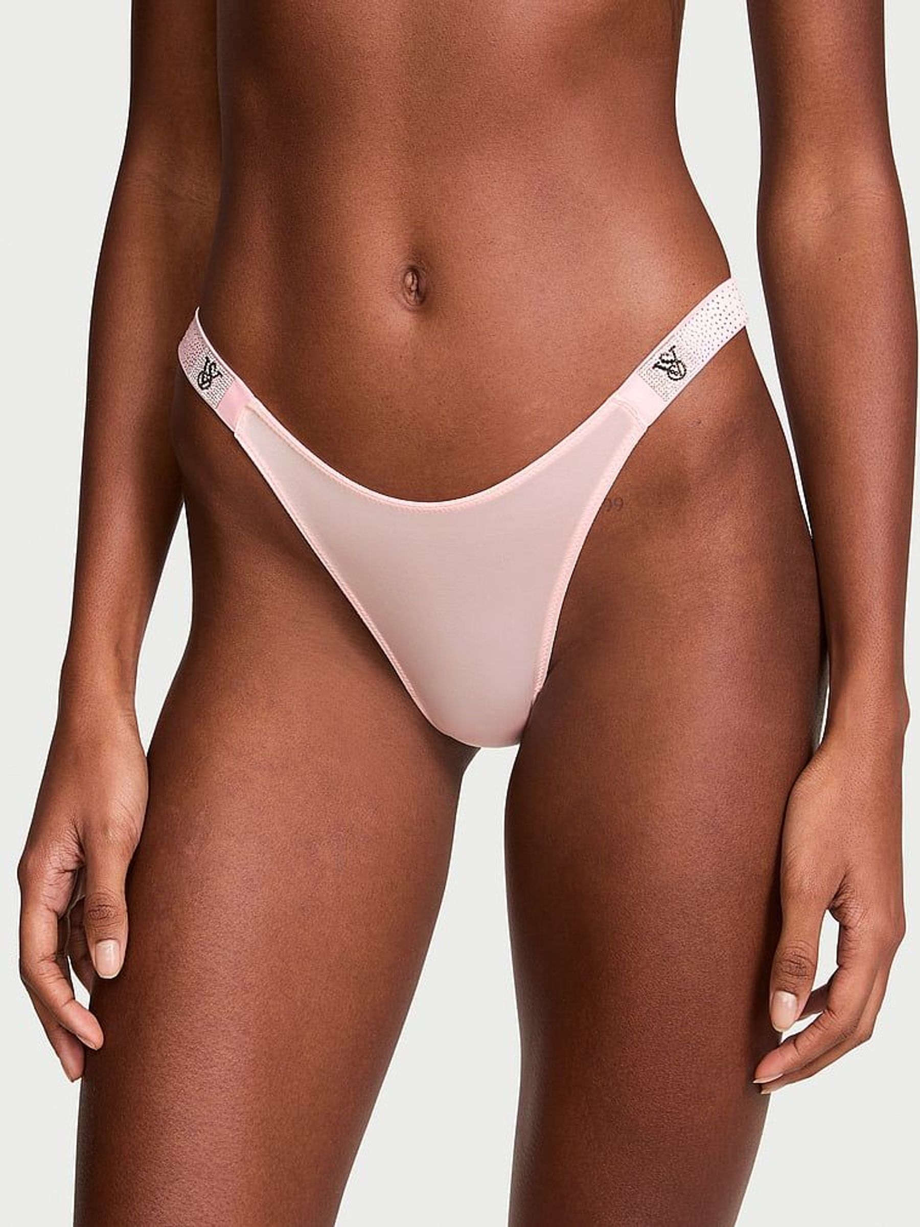 Angel Pink Brazilian Scattered Shine Strap Knickers (AG8914) | €22.50