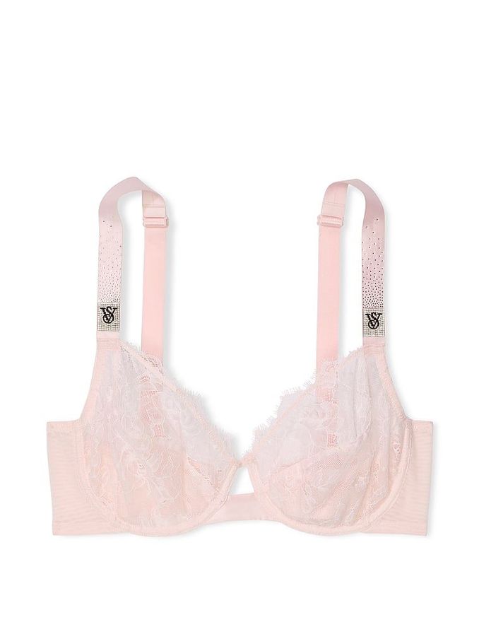 Angel Pink Full Cup Support Scattered Shine Strap Unlined Lace Bra (AG8921) | €68