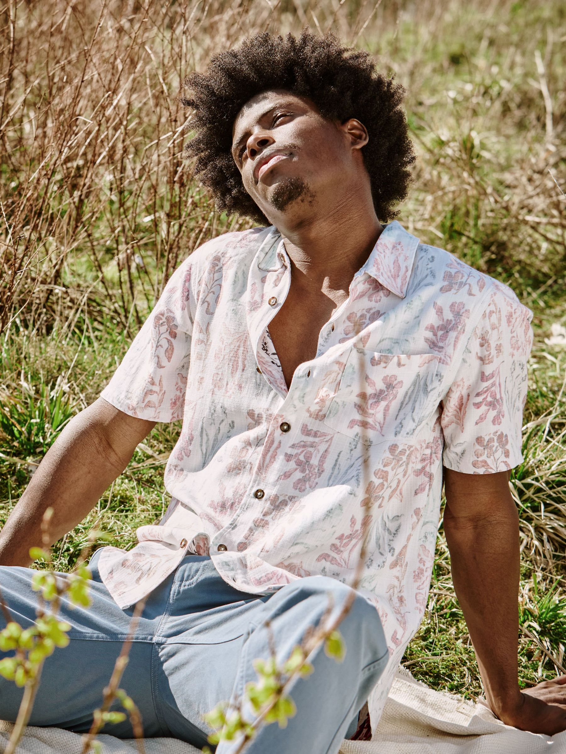 Multi Short Sleeve Beeble Botanical Print Shirt (AG8960) | €58
